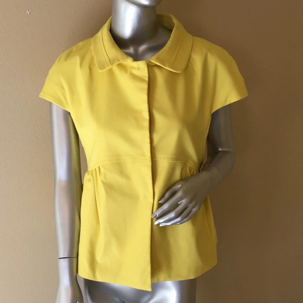 Piazza Sempione Pique Peplum Short Sleeve Blazer - Picture 10 of 14